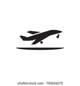 plane taking off icon illustration isolated vector sign symbol