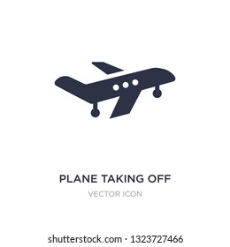 plane taking off icon on white background. Simple element illustration from Transport concept. plane taking off sign icon symbol design.