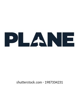 Flachtextvektor-Logo-Illustration