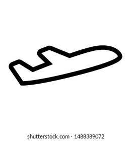 plane thin line vector icon