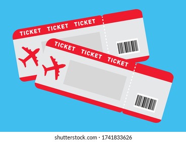 Plane ticket graphic simple vector