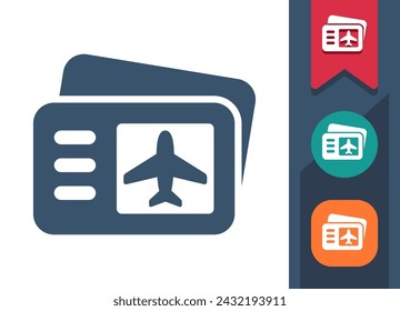 Symbol für Flugtickets. Bordkarte, Reise, Flugtickets. Professionelles, pixelperfektes Vektorsymbol.