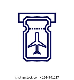 Flugplan-Ticket-Symbol-Design-Logo, Vektorvorlage, Symbol, Creative Design-Konzept