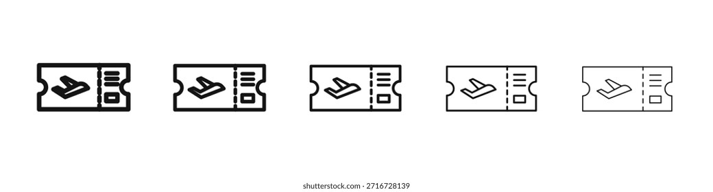 Plane Ticket ícone design, logotipo, aplicativo, IU. Ilustração vetorial, EPS