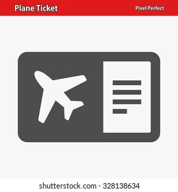 Plane Ticket Icon. Professional, pixel perfect icon optimized for both large and small resolutions. EPS 8 format.