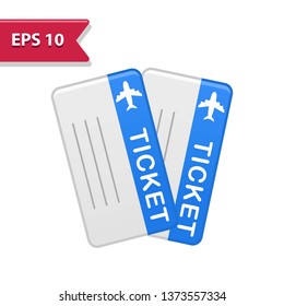 Plane Ticket Icon. Professional, pixel-aligned icon in realistic colors.
