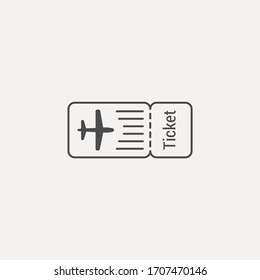 Plane ticket icon sign vector,Symbol, logo illustration for web and mobile