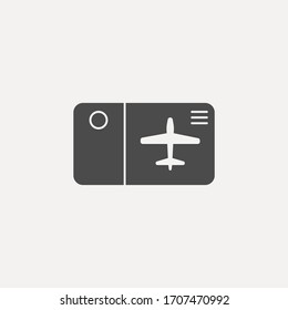 Plane ticket icon sign vector,Symbol, logo illustration for web and mobile