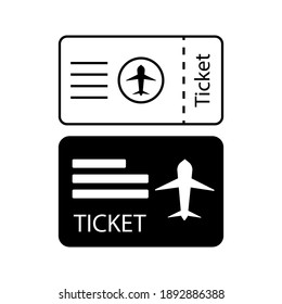 Plane ticket icon sign vector,Symbol, logo illustration for web and mobile color editable