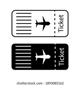 Plane ticket icon sign vector,Symbol, logo illustration for web and mobile color editable