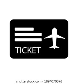Plane ticket icon sign vector,Symbol, logo illustration for web and mobile color editable
