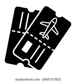 Plane ticket icon vector on trendy design