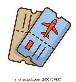 Plane ticket icon vector on trendy design