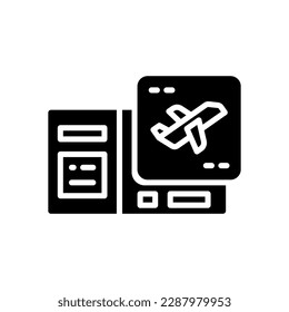 icono del billete de avión para tu sitio web, móvil, presentación y diseño de logotipo.