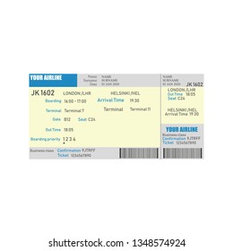 Plane ticket illustration