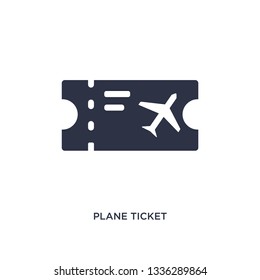 plane ticket isolated icon. Simple element illustration from summer concept. plane ticket editable logo symbol design on white background. Can be use for web and mobile.