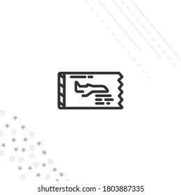plane ticket isolated line icon for web and mobile. boarding pass icon