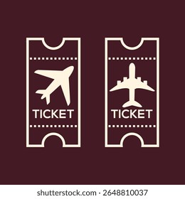 Diseño de Arte vectorial de moda de boletos de avión aplicable increíble ilustración útil colorida. eps