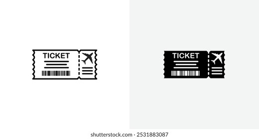 Plane Ticket vecor icon set. Stock vector illustrator. EPS 10