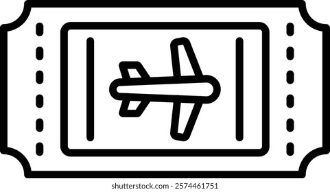 Plane ticket vector icon. Can be used for printing, mobile and web applications.