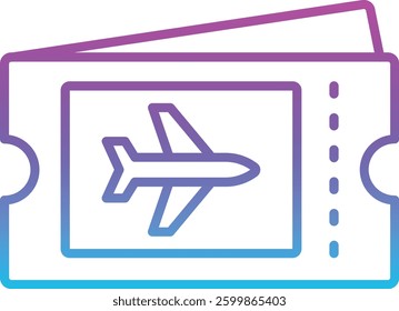 Plane ticket vector icon. Can be used for printing, mobile and web applications.
