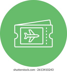 Plane ticket vector icon. Can be used for printing, mobile and web applications.