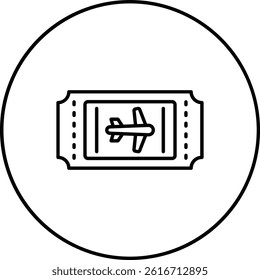 Plane ticket vector icon. Can be used for printing, mobile and web applications.
