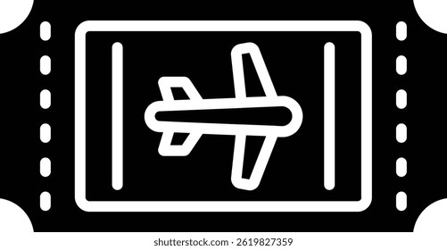 Plane ticket vector icon. Can be used for printing, mobile and web applications.