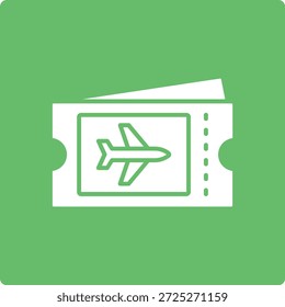 Icono de Vector de boleto de avión. Se puede utilizar para aplicaciones de impresión, móviles y de Web.