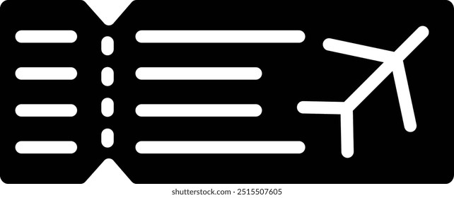 Ilustração de design de ícone de vetor de tíquete plano