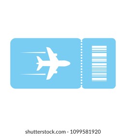 Plane ticket vector icon on white background