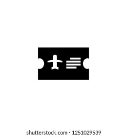 plane ticket vector icon. plane ticket sign on white background. plane ticket icon for web and app