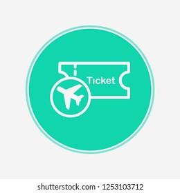 Plane ticket vector icon sign symbol