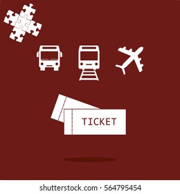 plane tickets bus and railway