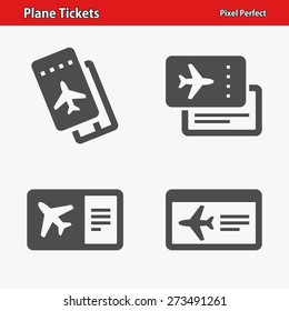 Plane Tickets Icons. Professional, pixel perfect icons optimized for both large and small resolutions. EPS 8 format.