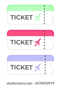 Flugtickets isoliert auf weißem Hintergrund