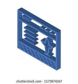 Plane tickets isometric left top view 3D icon
