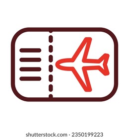 Plane Tickets Thick Line Two Color Icons For Personal And Commercial Use.
