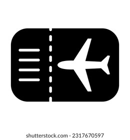 Plane Tickets Vector Glyph Icon For Personal And Commercial Use.
