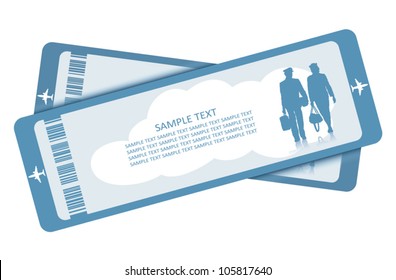 Plane tickets - vector illustration