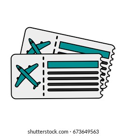 plane tickets vector illustration