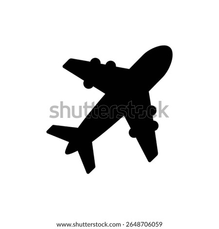 Plane Tilted Right Mid-Flight Icon Representing Air Travel