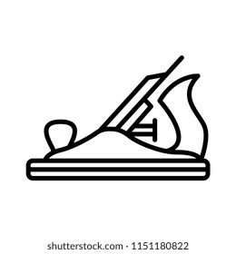  Plane tool outline vector icon.