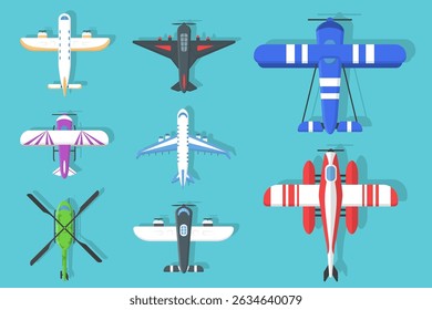 Plane top view with aircraft icon jet airliner vector transport symbol journey trip departure airways fly travel air business passenger design cargo aviation