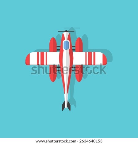 Plane top view with aircraft icon jet airliner vector transport symbol journey trip departure airways fly travel air business passenger design cargo aviation