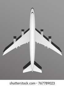 plane top view  graphic vector