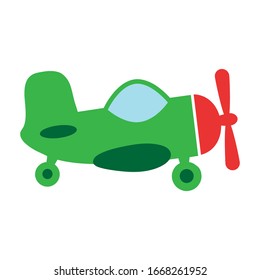 Plane toy icon. Aircraft vector icon on white background