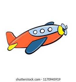 Plane toy icon. Cartoon of plane toy vector icon for web design isolated on white background