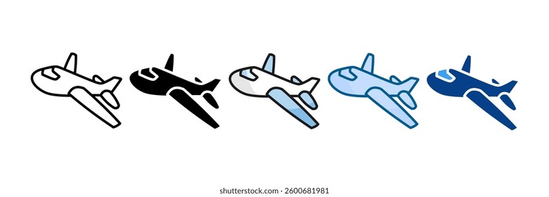 Plane Toy Icon Set Multiple Style Collection