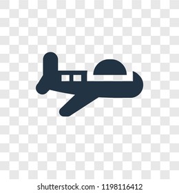 Plane toy vector icon isolated on transparent background, Plane toy transparency logo concept